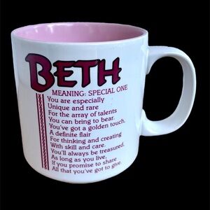Vintage Papel BETH Poetry Name Coffee Mug